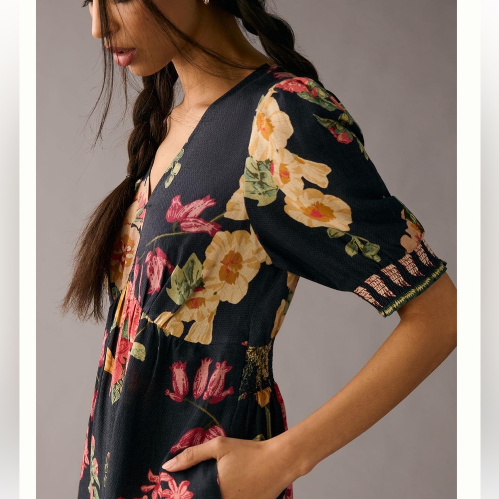 Anthropologie Ranna Gill V-Neck Printed Romper XS - Picture 2 of 7